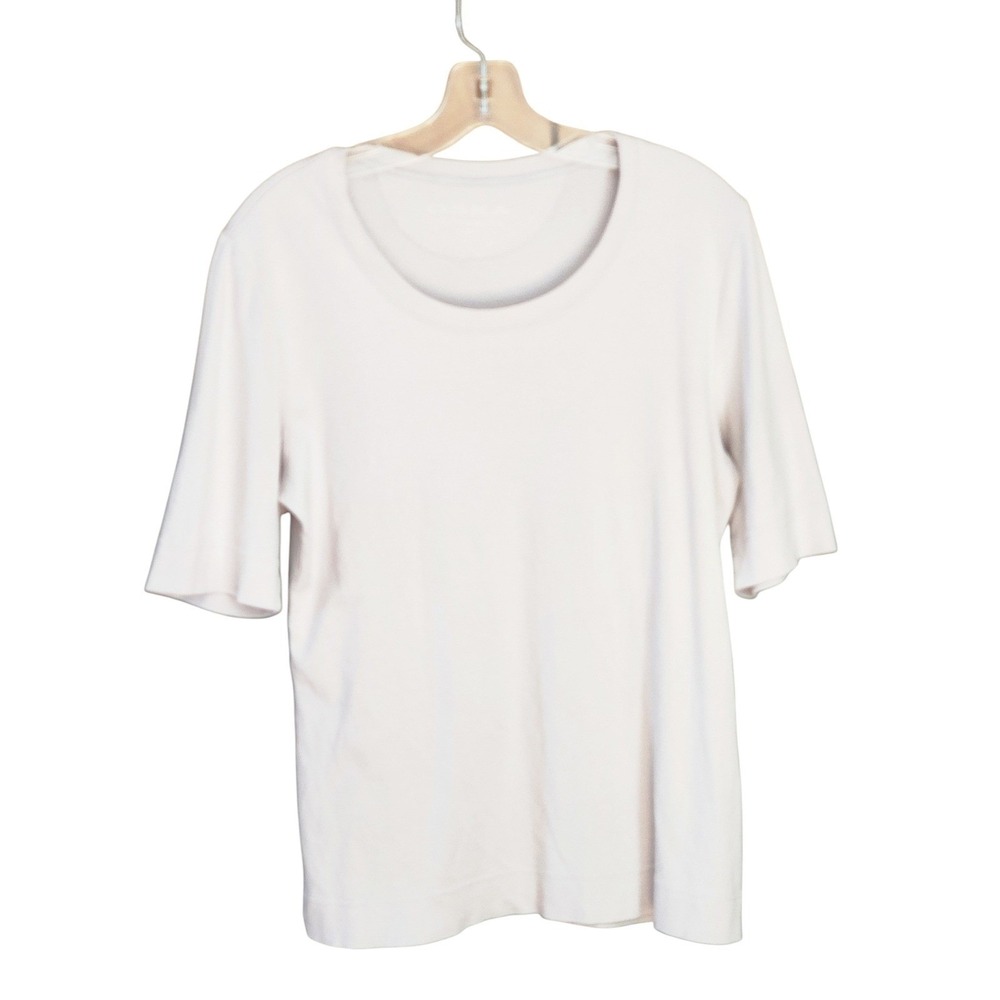 Oska Womens 100% Organic Cotton Scoop Neck Short Sleeve T-Shirt Size L XL